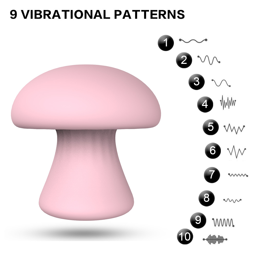 Small Mushroom Vibrating Massage Mini Vibrating Stick