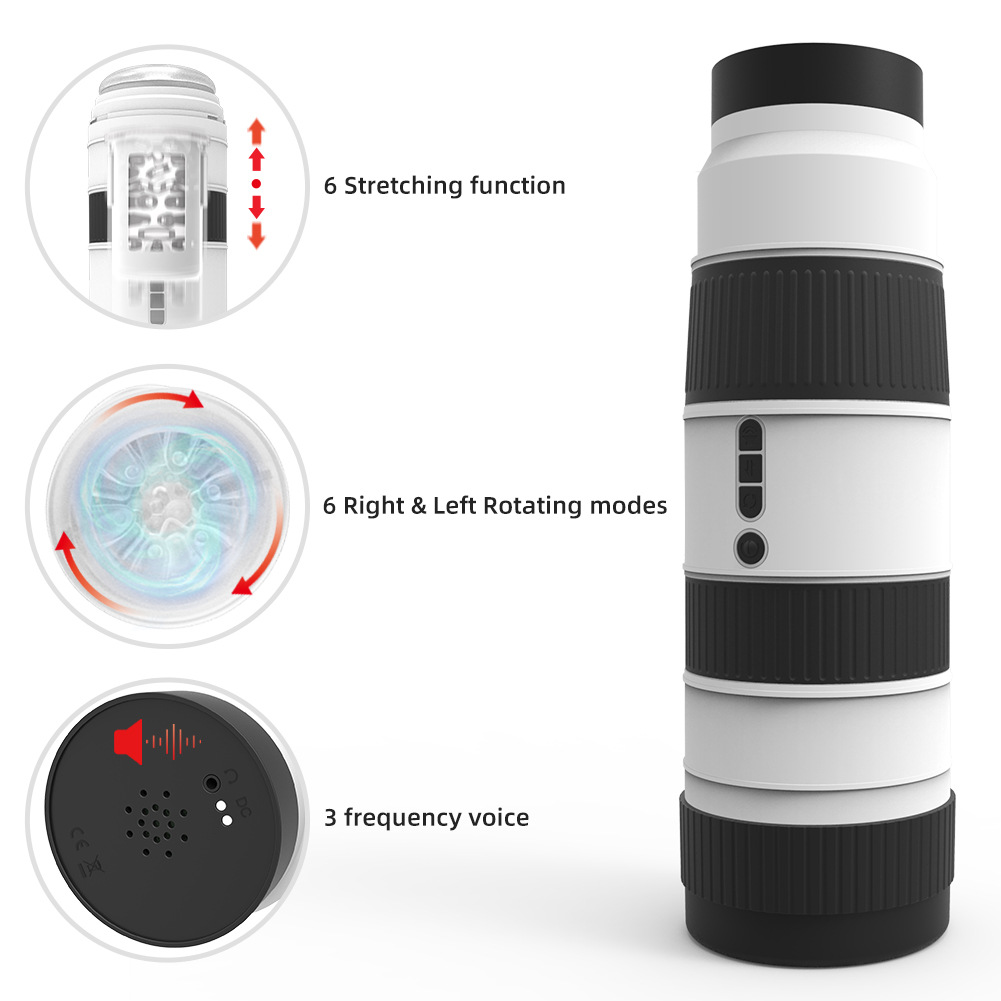 360 Degrees Rotating Telescopic Automatic Masturbation Cup