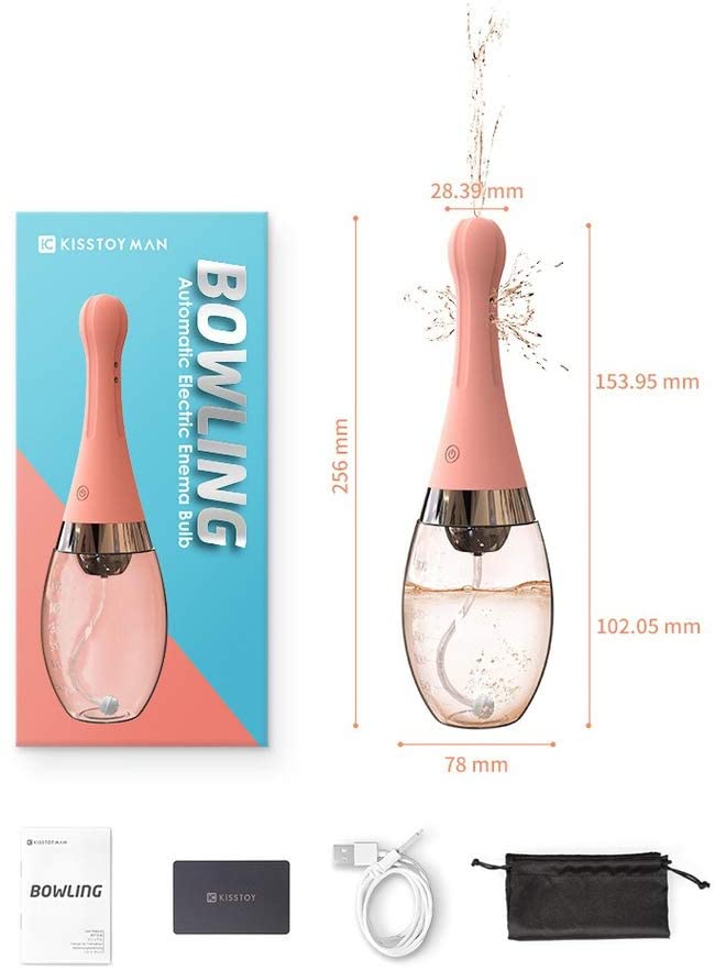 Soft Silicone Vaginal Anal Douche, Automatic Vibrating Cleaning Tool For Women And Men