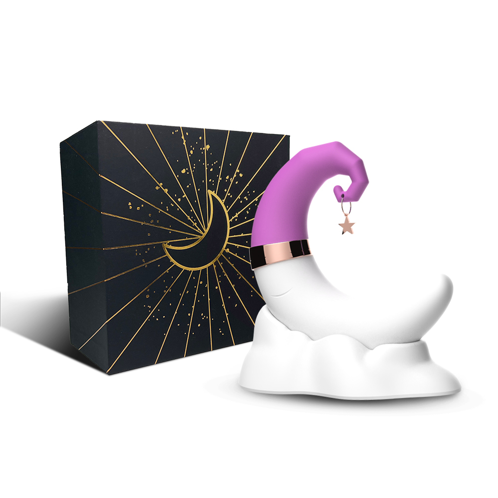 Powerful Cute Moon Vibrator Vacuum Sucking Clitoris Nipple Stimulator