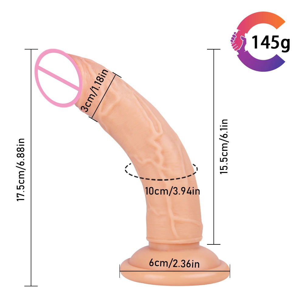 Small Super Soft Silicone Dildo With Suction Cup