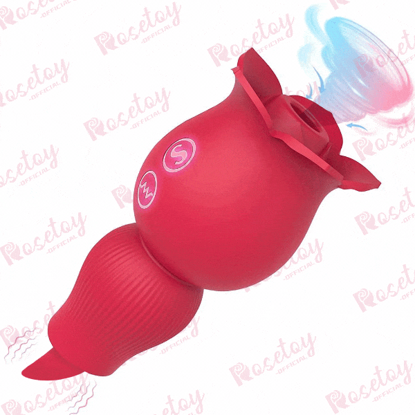 2in1 Sucking Rose Vibrator with Tongue