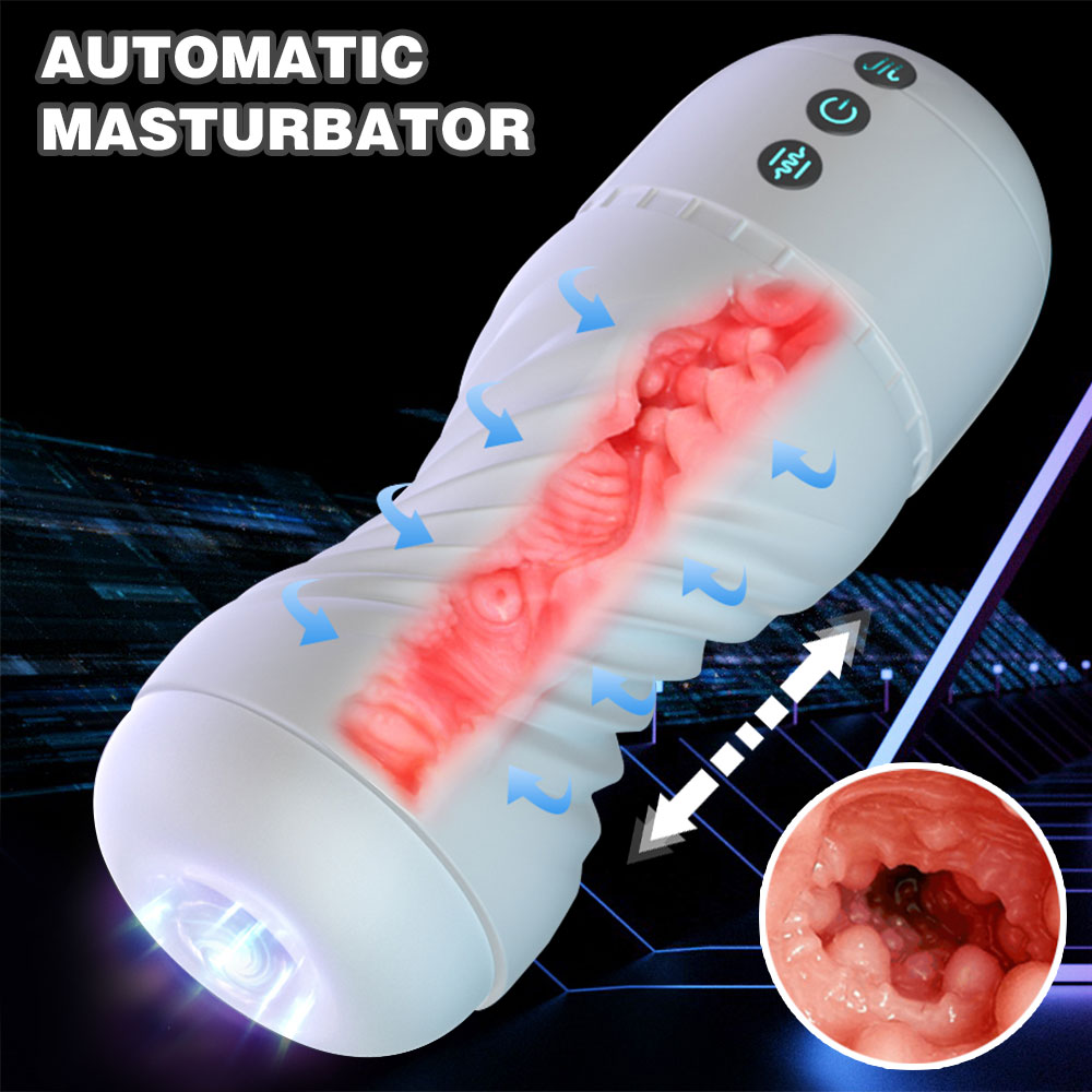 10 Frequency Rotation Masturbation Cup Strong Sucking Male Masturbator