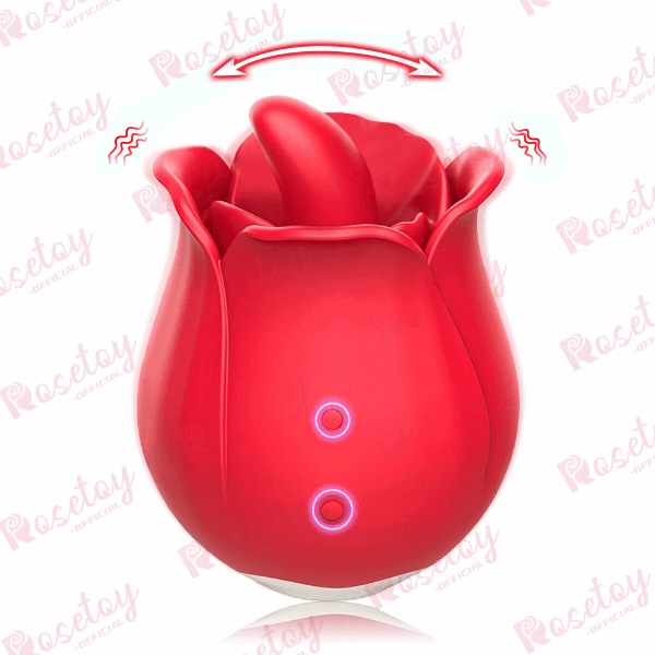 Rose Licking Vibrator with Thick Tongue