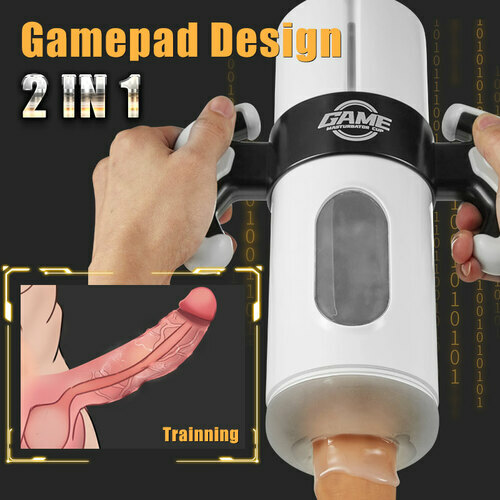 Clare Gamepad 9 Thrusting & Vibrating 2 In 1 Handheld Masturbation Cup