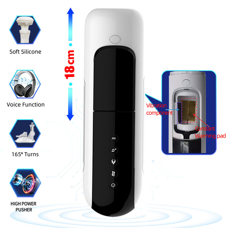 F-35 Interctive Voice Automatic 42° Heating Thrusting Vibration Male Masturbation Cup