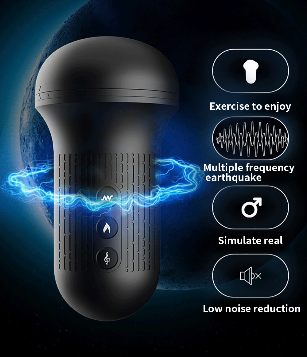 Heating Vibrator Rotating Masturbation Massage Cup For Men