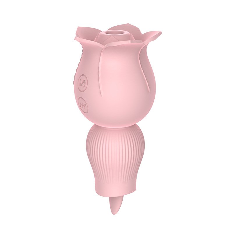2in1 Sucking Rose Vibrator with Tongue