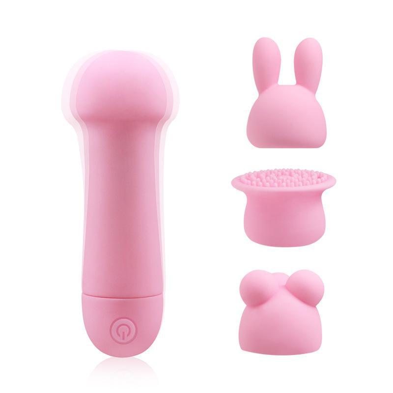 10 Frequency Vibrator G Spot Stimulator With Attachment Heads Massager