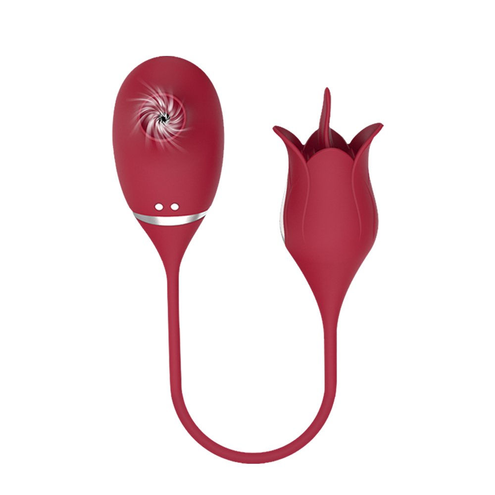 2 In 1 Sucking & Tongue Rose Vibrator