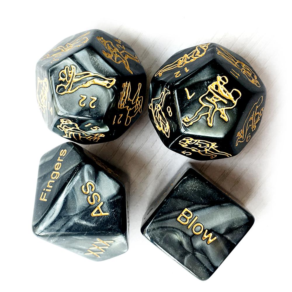 4pcs Acrylic Love Game Dice