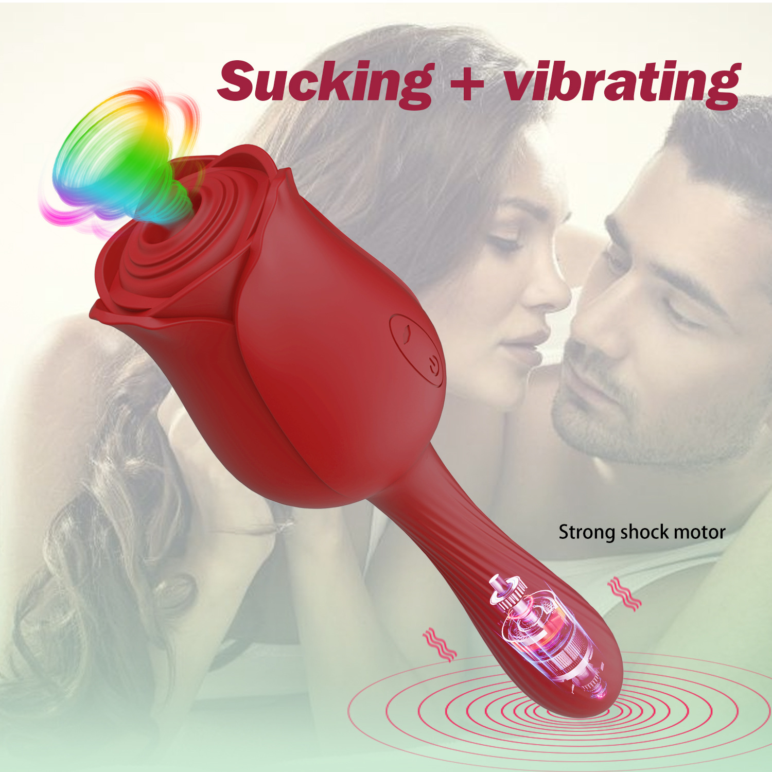 2in1 Rose Toy Sucking Clitoral G-spot Vibrator