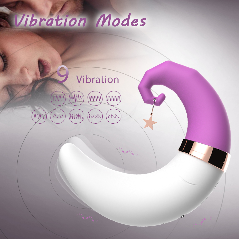Powerful Cute Moon Vibrator Vacuum Sucking Clitoris Nipple Stimulator