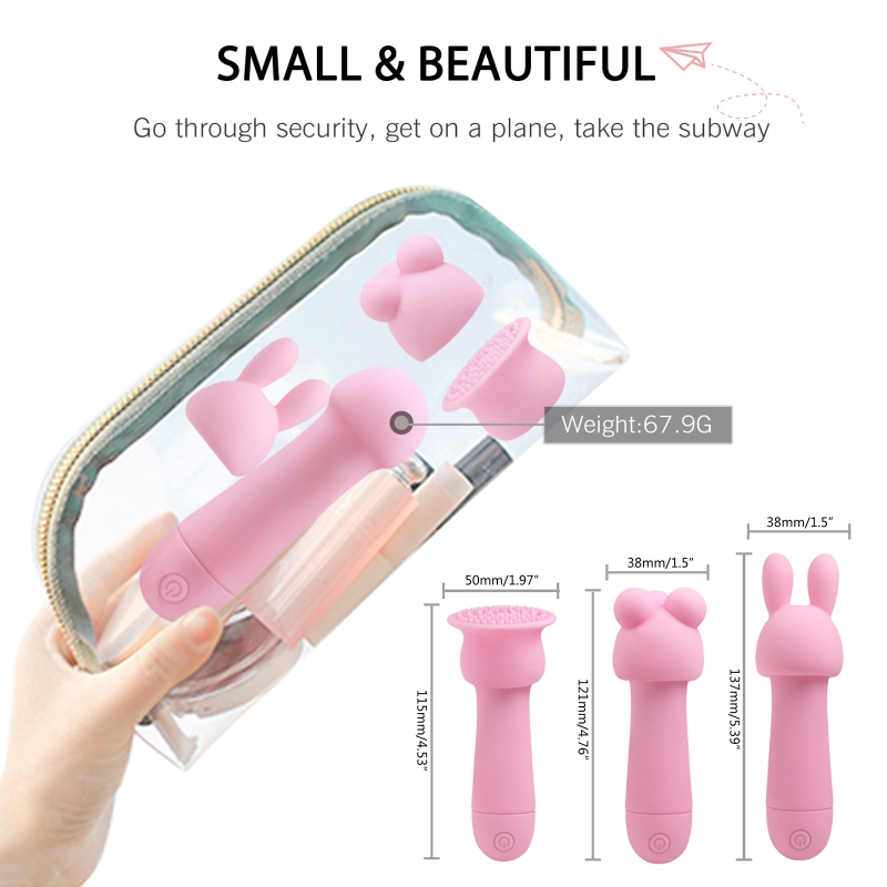 10 Frequency Vibrator G Spot Stimulator With Attachment Heads Massager