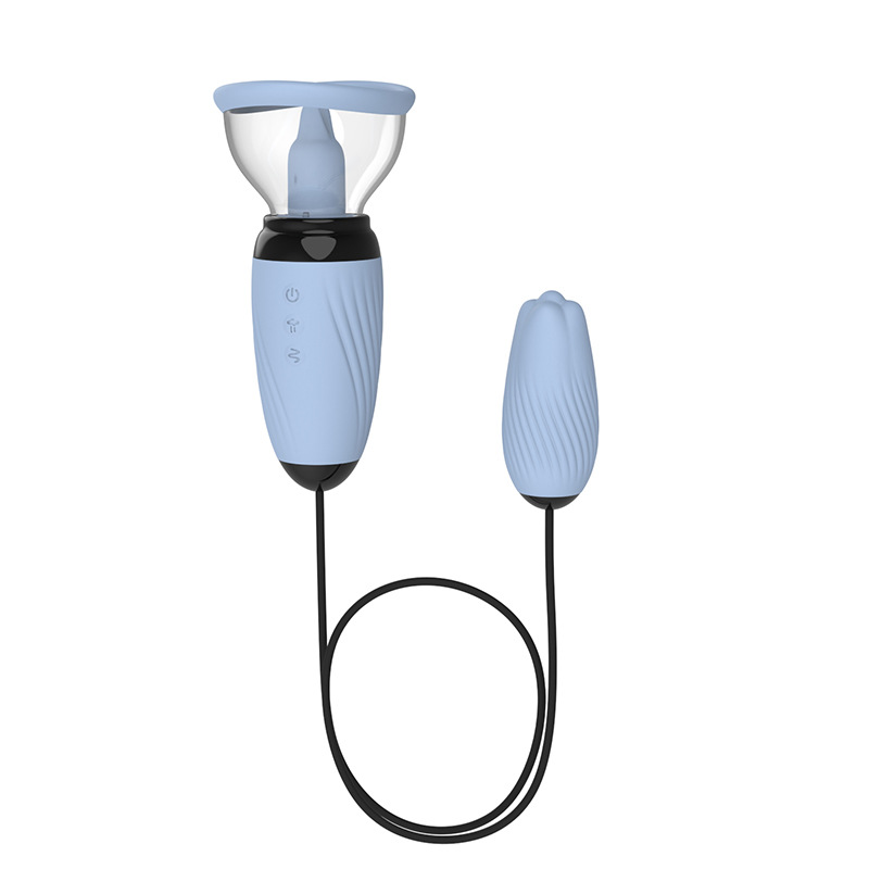 3 In 1 Sucking Vibrating Tongue Licking Egg Vibrator Nipple Stimulator