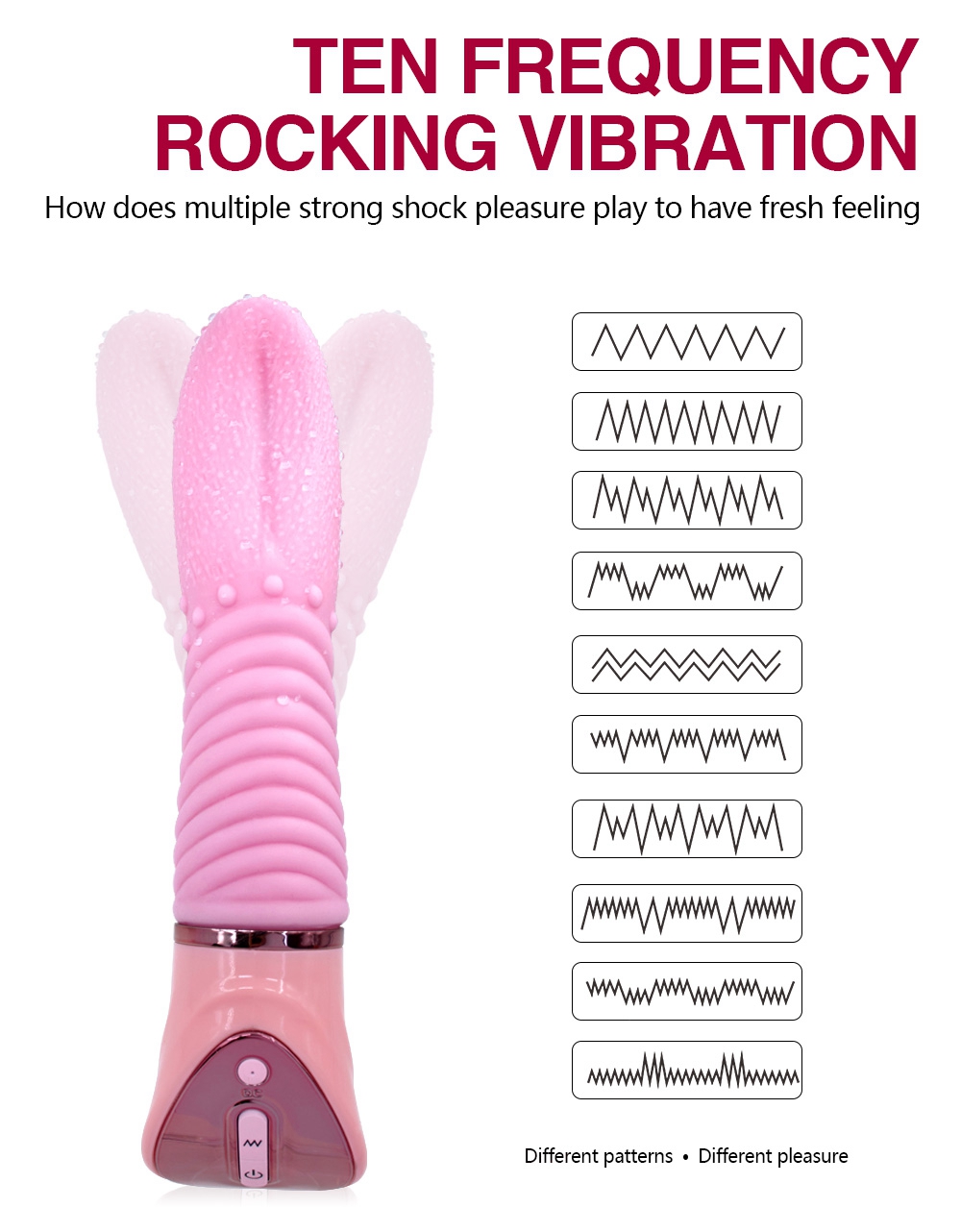Multifunction G-spot Massager 10 Speed Tongue Vibrator