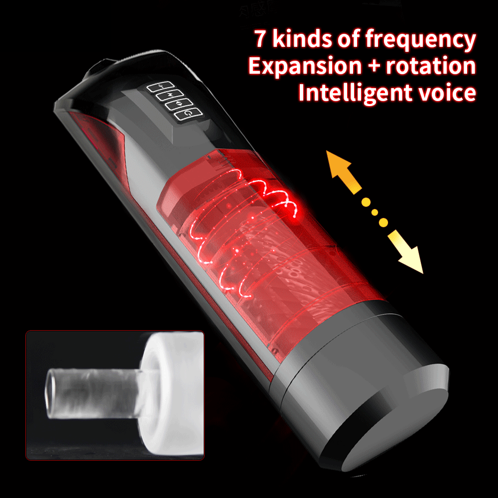Automatic Telescopic Rotation Male Masturbator Intelligent Voice Vagina Simulation Vibrator