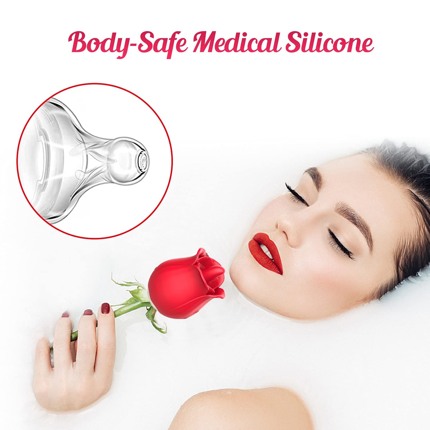 Rose Licking Vibrator with Thick Tongue