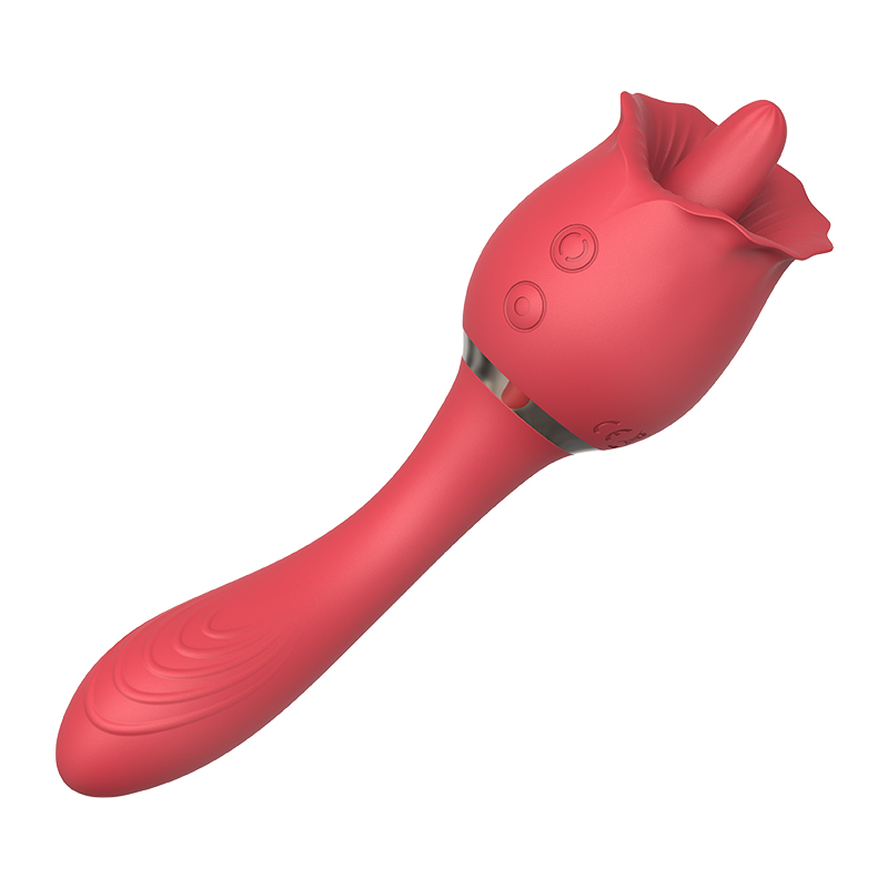 2 in 1 Tongue Licking Fancy Rose Vibrator