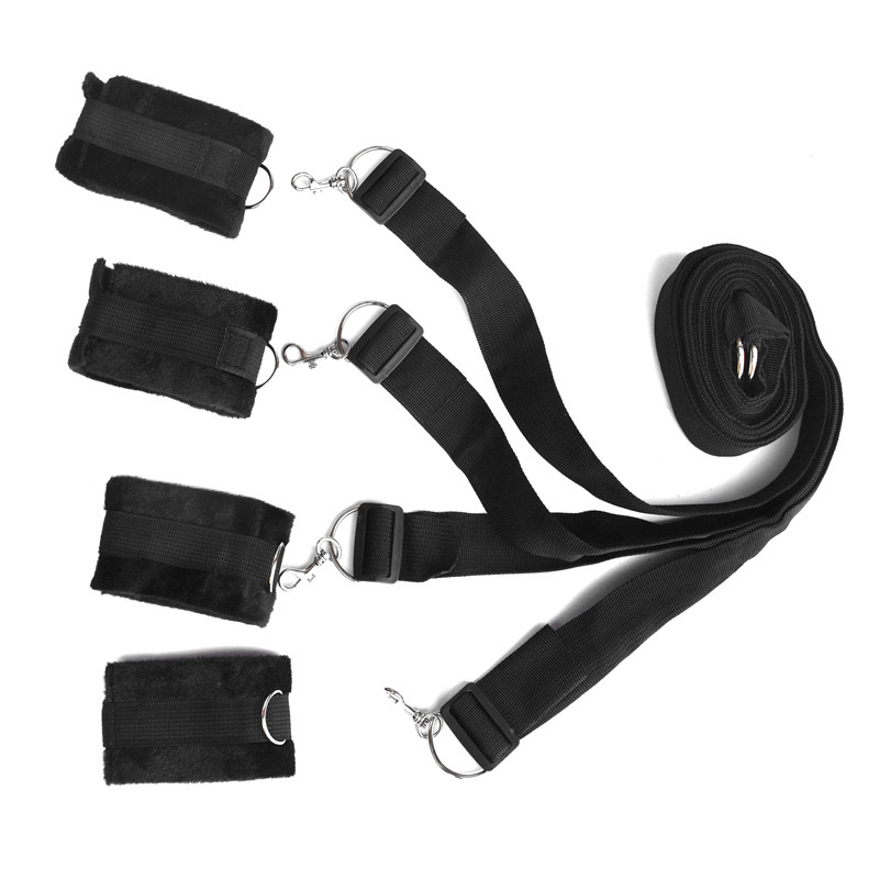 Bed Spreader Restraint System, Passion Bondage Kit,  Includes Wrist Cuffs and Ankle Cuffs