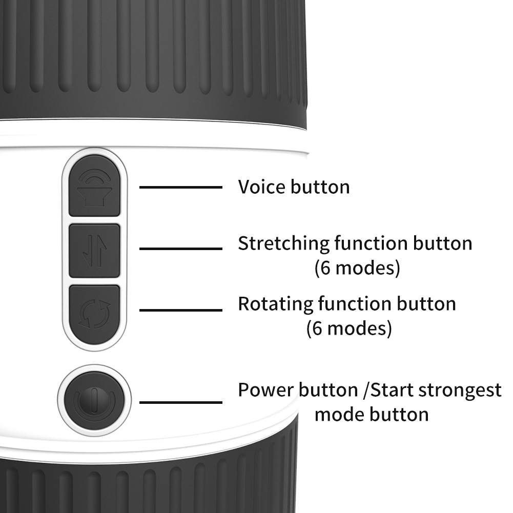 360 Degrees Rotating Telescopic Automatic Masturbation Cup