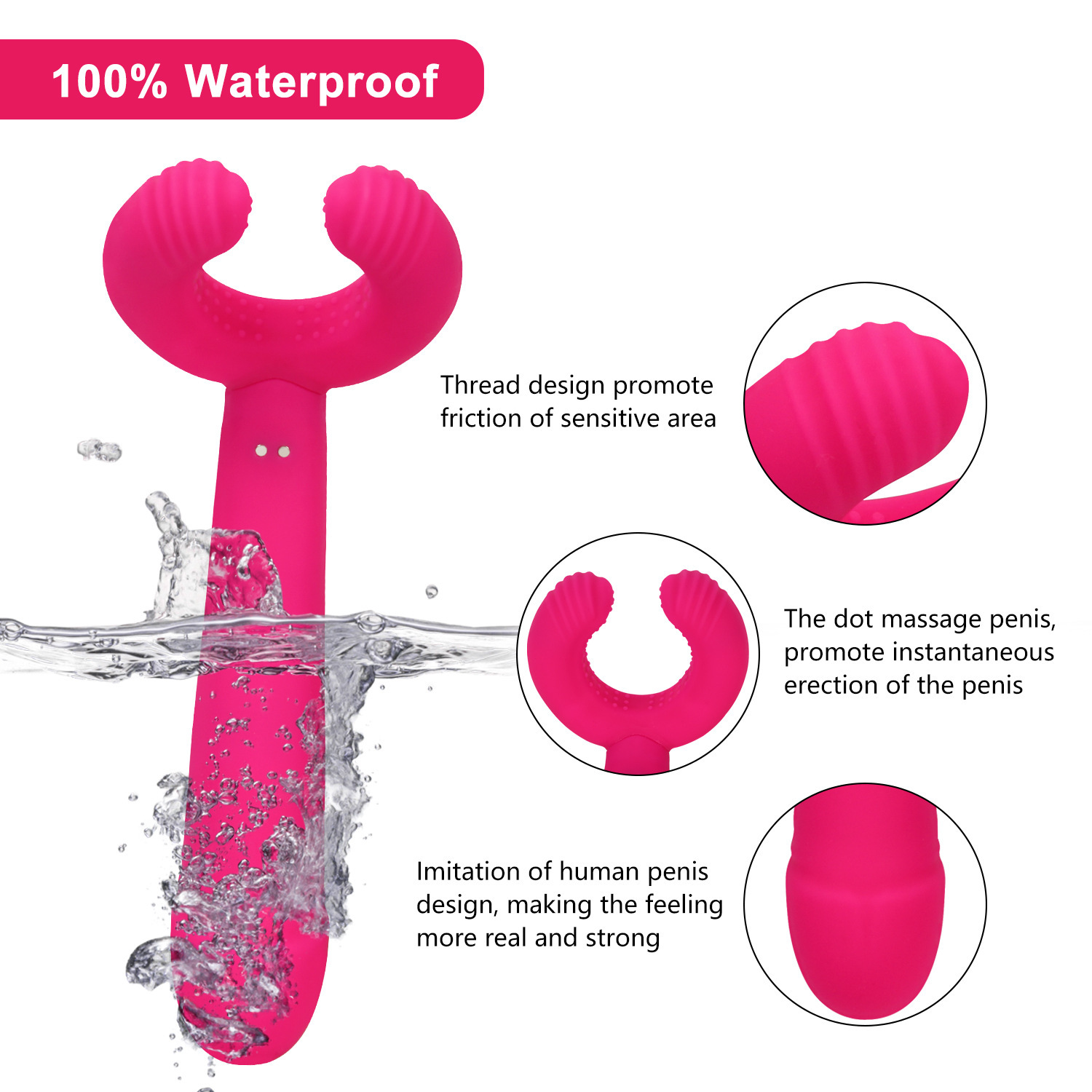 G-spot Rabbit Waterproof Rechargeable Dildo