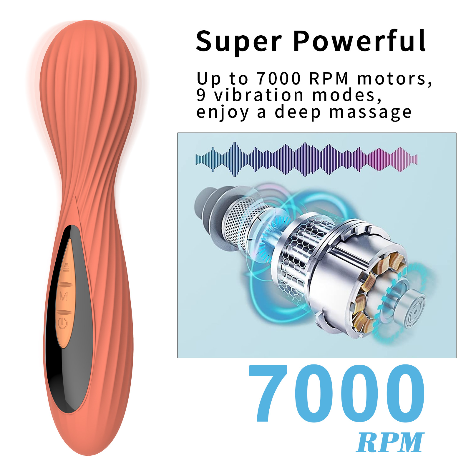 Shell 9 Frequnecy Wand Vibrator