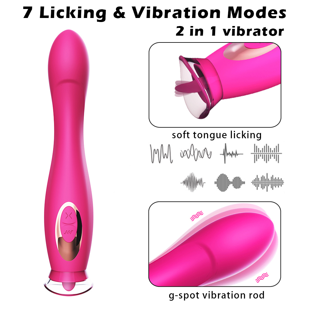 2 In 1 Invisible G-spot Tongue Vibrators Clit Licking Stimulator Nipple Massager Vibrator
