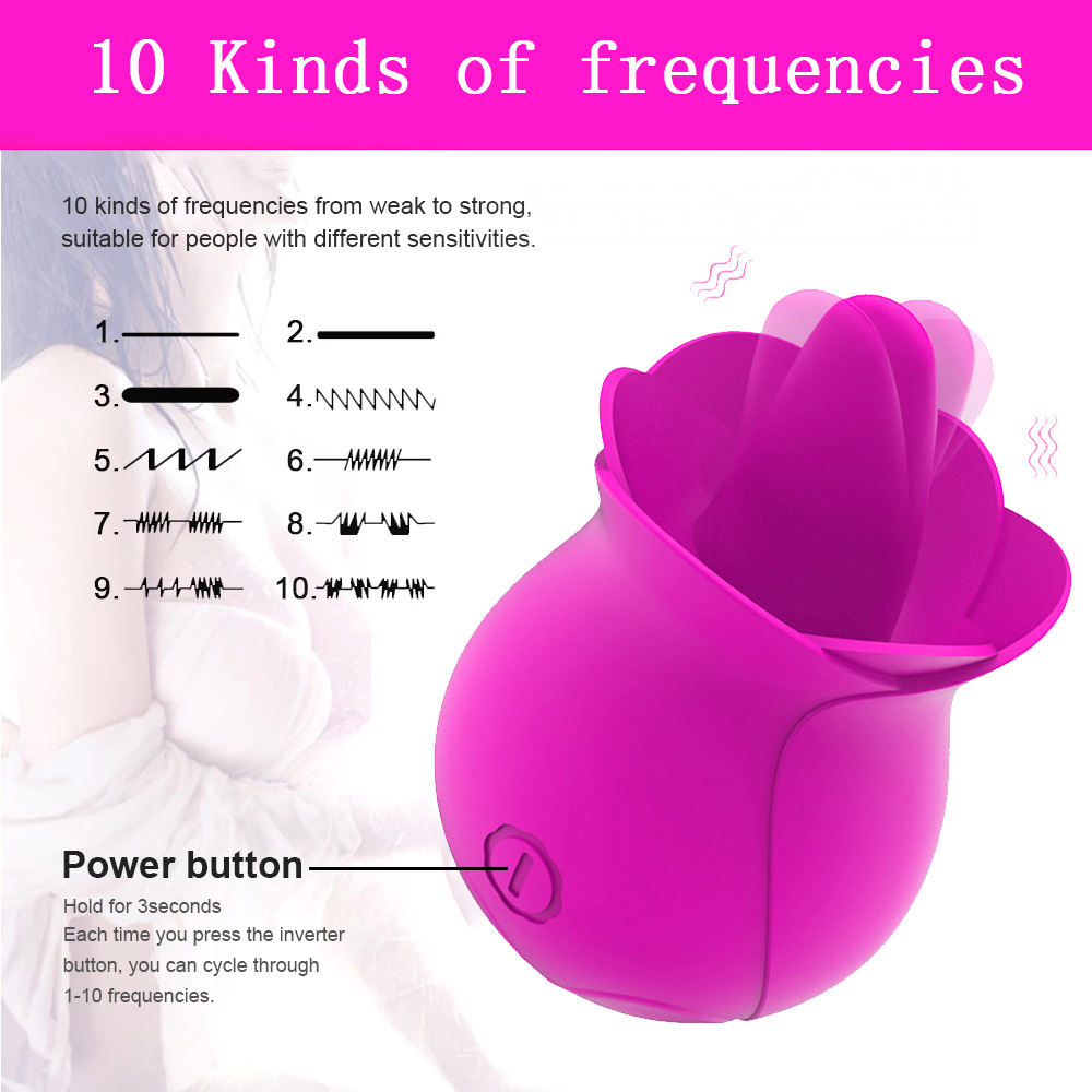 Rose Tongue Vibrator Clitoral Stimulator