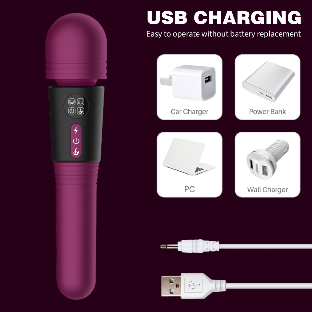 Av Vibrator Intelligent Heating Magic Stick Female Masturbator