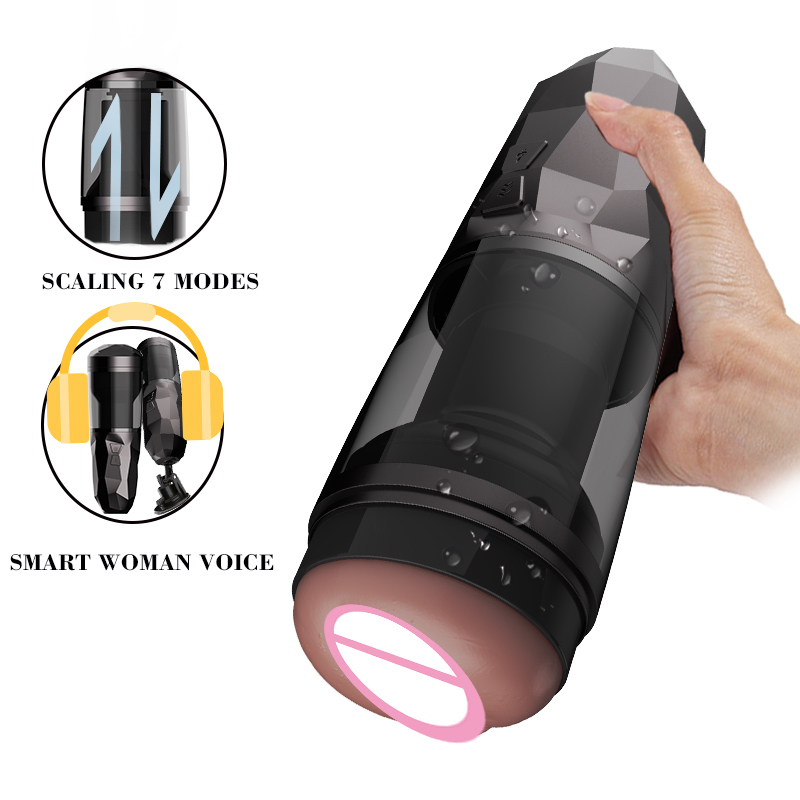 Full Automatic Telescopic Pronunciation Aircraft Cup Male Masturbator