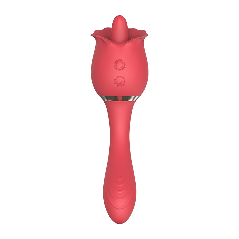 2 in 1 Tongue Licking Fancy Rose Vibrator