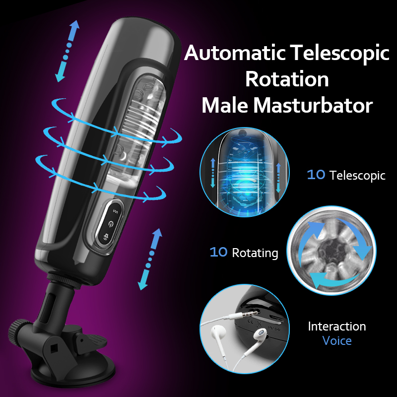 Hand-free Automatic Rotate Male Masturbation Cup