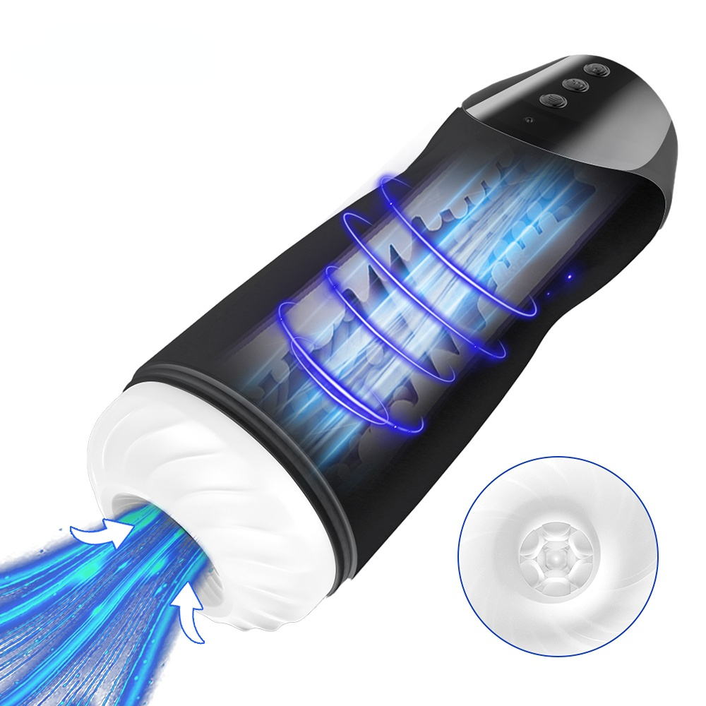 Dark Night Interative Voice Heating Sucking Vibrating Masturbation Cup