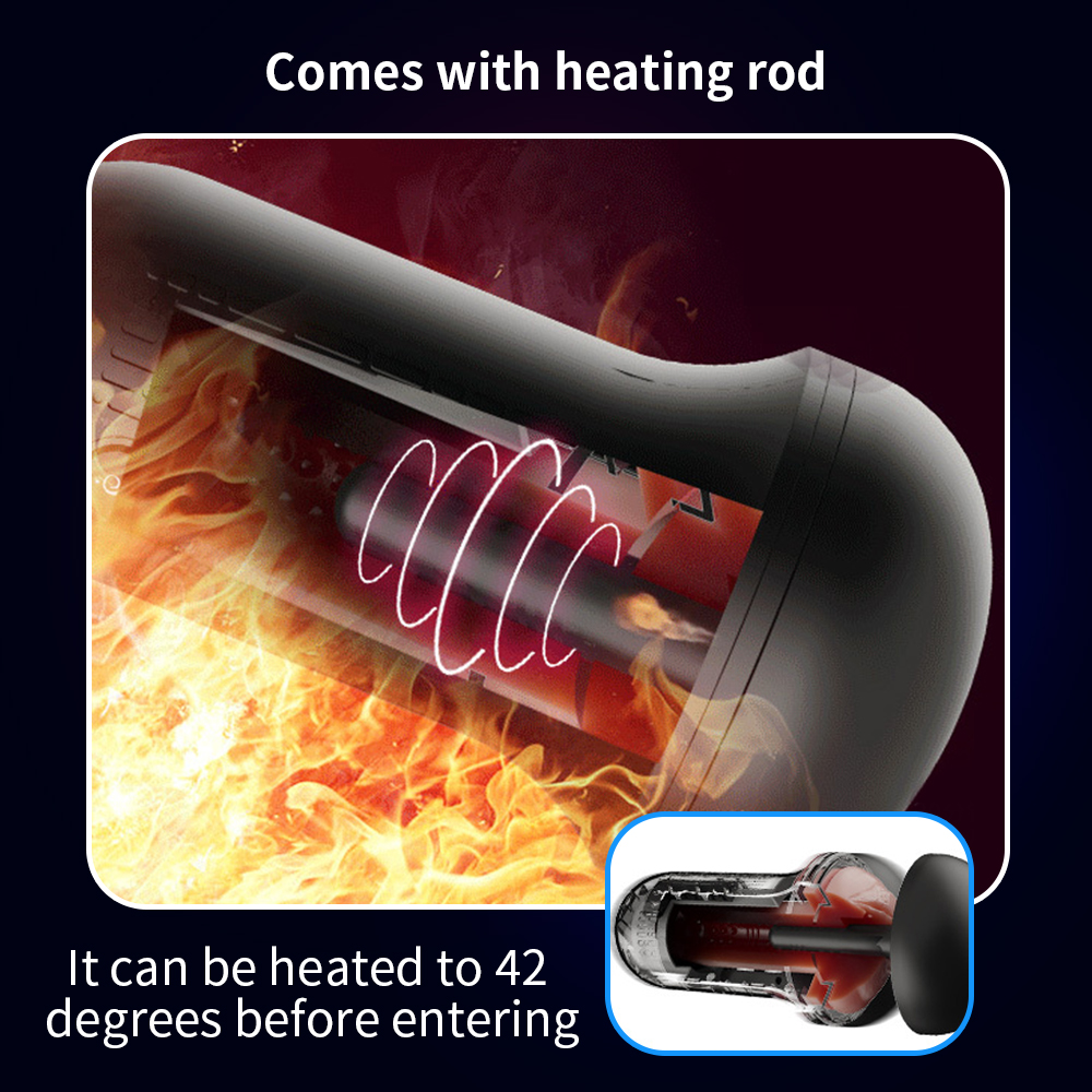 Heating Vibrator Rotating Masturbation Massage Cup For Men