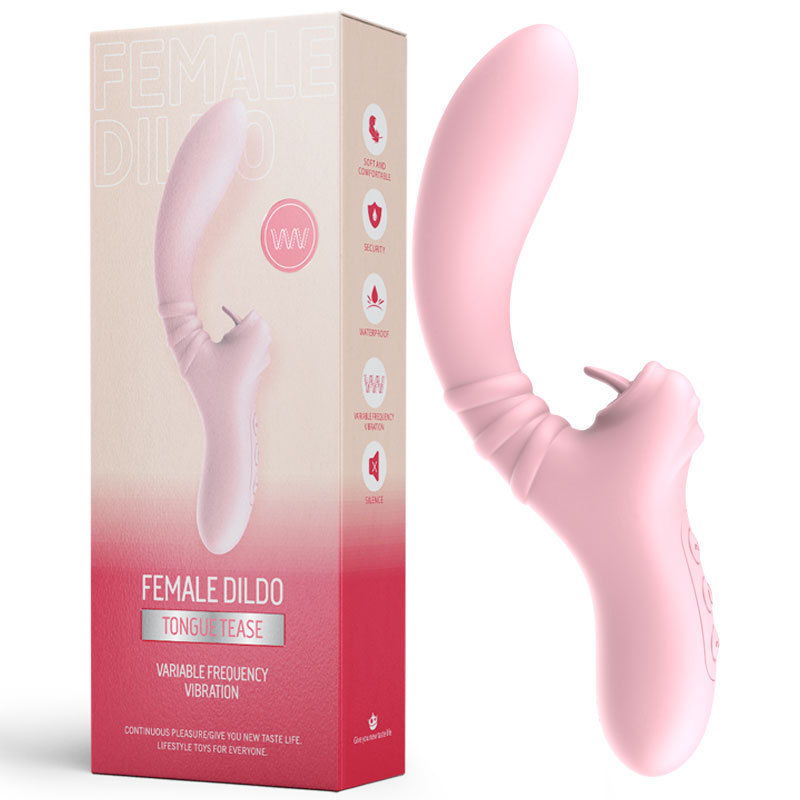 Women's Masturbation Dual-use Couple Massage Vibrator Vibrating Tongue