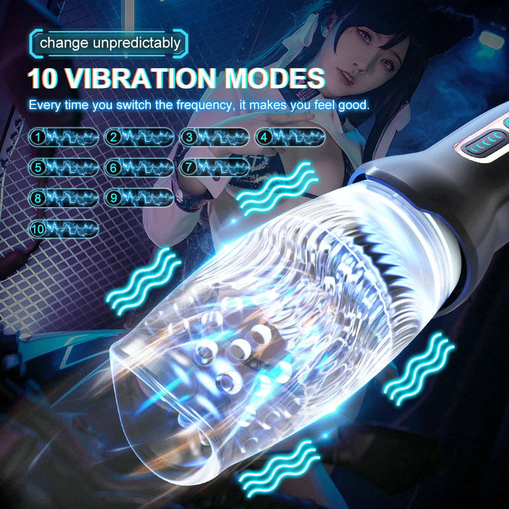 2.0 Version Rose Rotating Vibrating Oral Sex Masturbation Cup