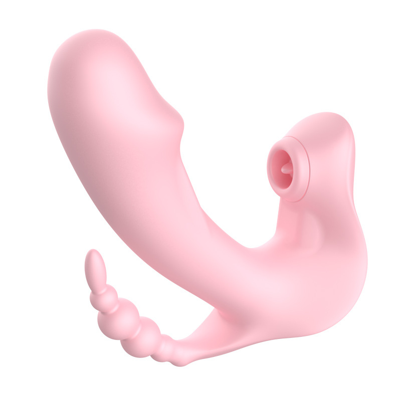 3 In 1 Clitoris Sucking Rotating Beads Dildo Wireless Remote Control Vibrator For Women