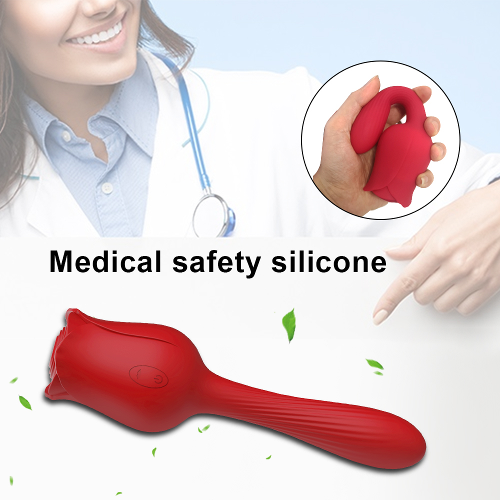2in1 Rose Toy Sucking Clitoral G-spot Vibrator