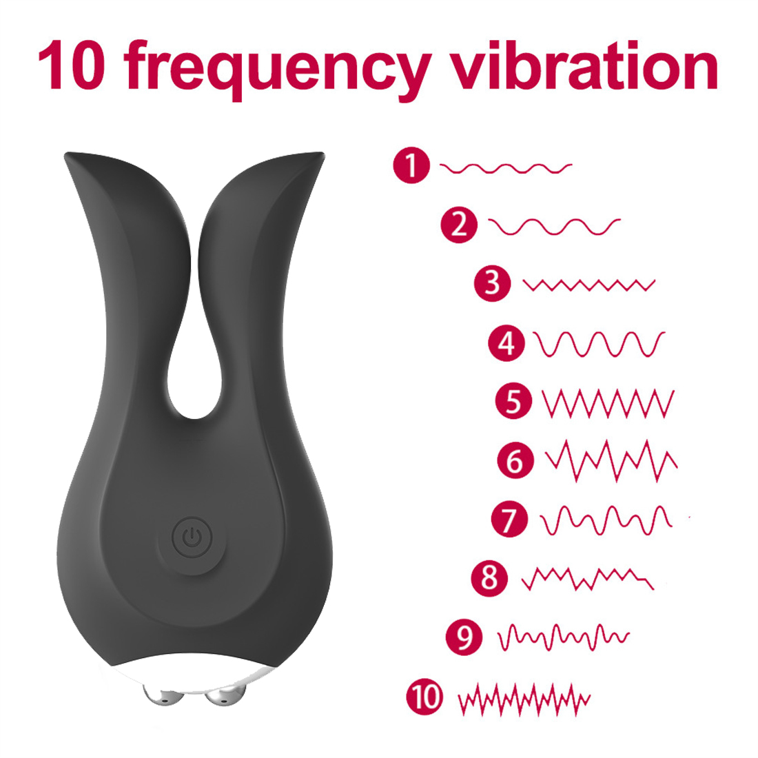 Rabbit Double Shock Inside And Outside Fun Egg Jumping Vibrator Breast Clip
