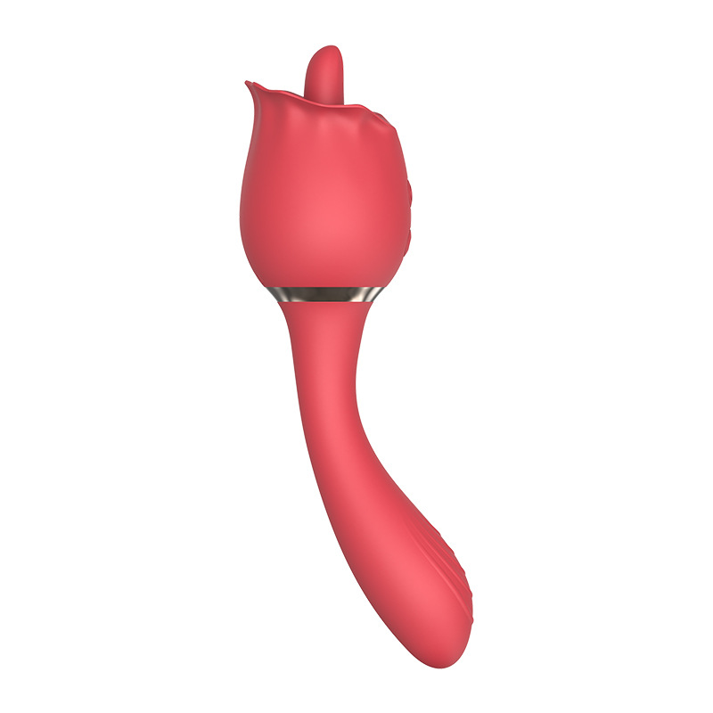 2 in 1 Tongue Licking Fancy Rose Vibrator