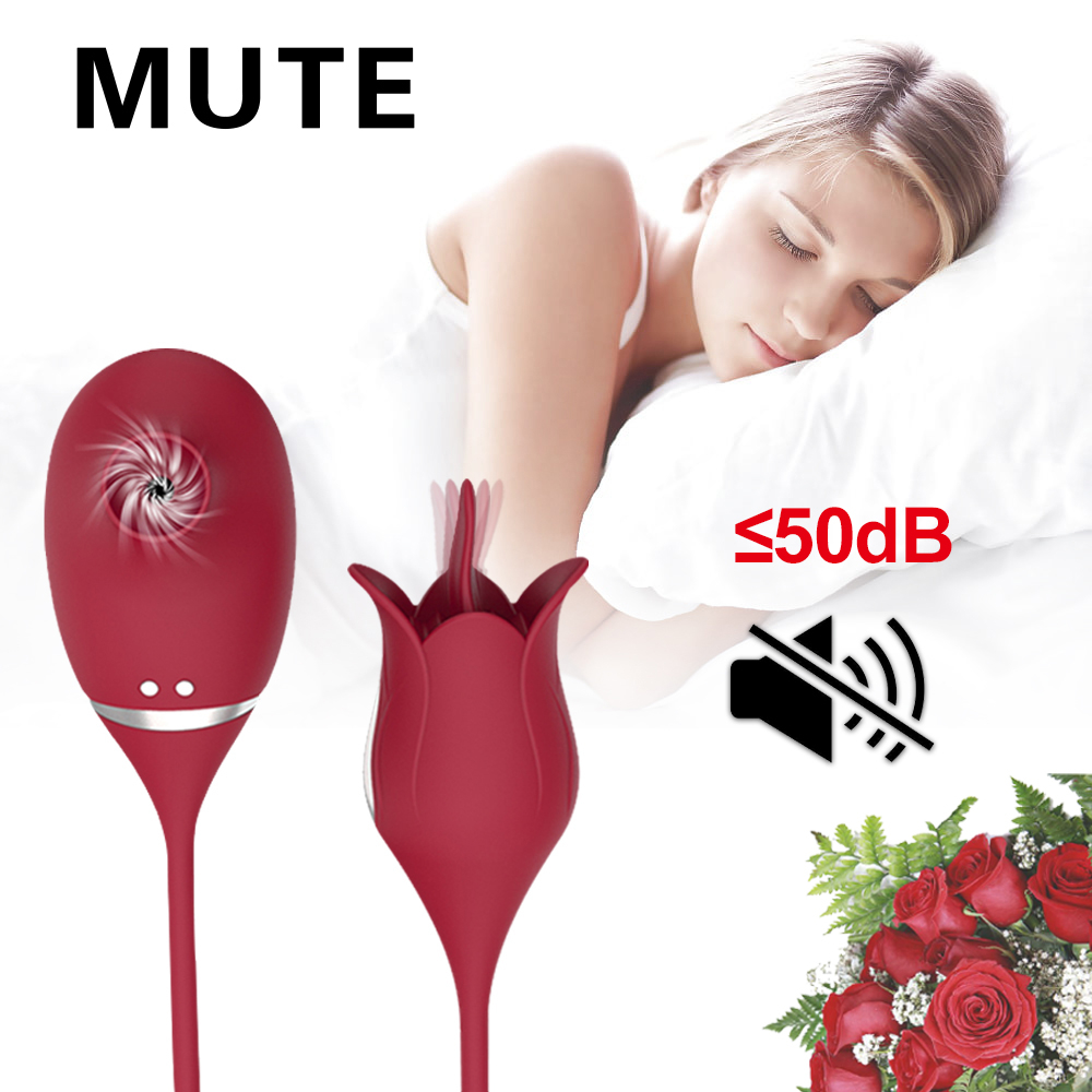 2 In 1 Sucking & Tongue Rose Vibrator