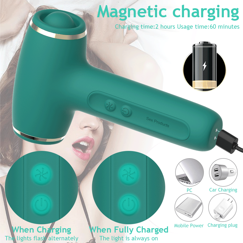 Dirce Hair Dryer Flapping Sucking Vibrator