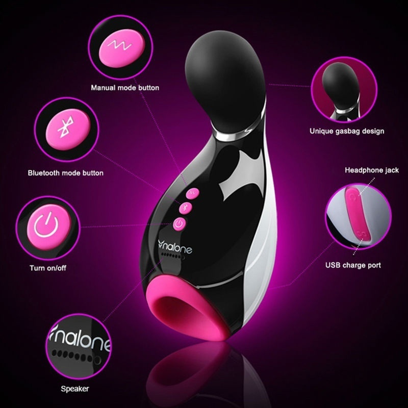 7 Speed Bluetooth Deep Throat Masturbation Cup Automatic Vibrating Male Masturbator
