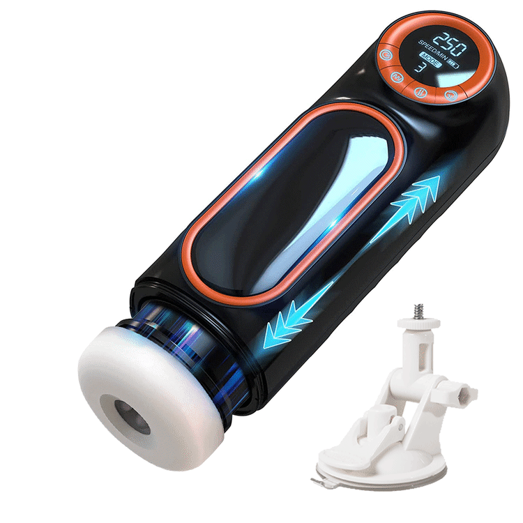 Intruder 1.0 Automatic Telescopic Sucking Vibrating Deep Throat Blowjoy Pleasure Toy