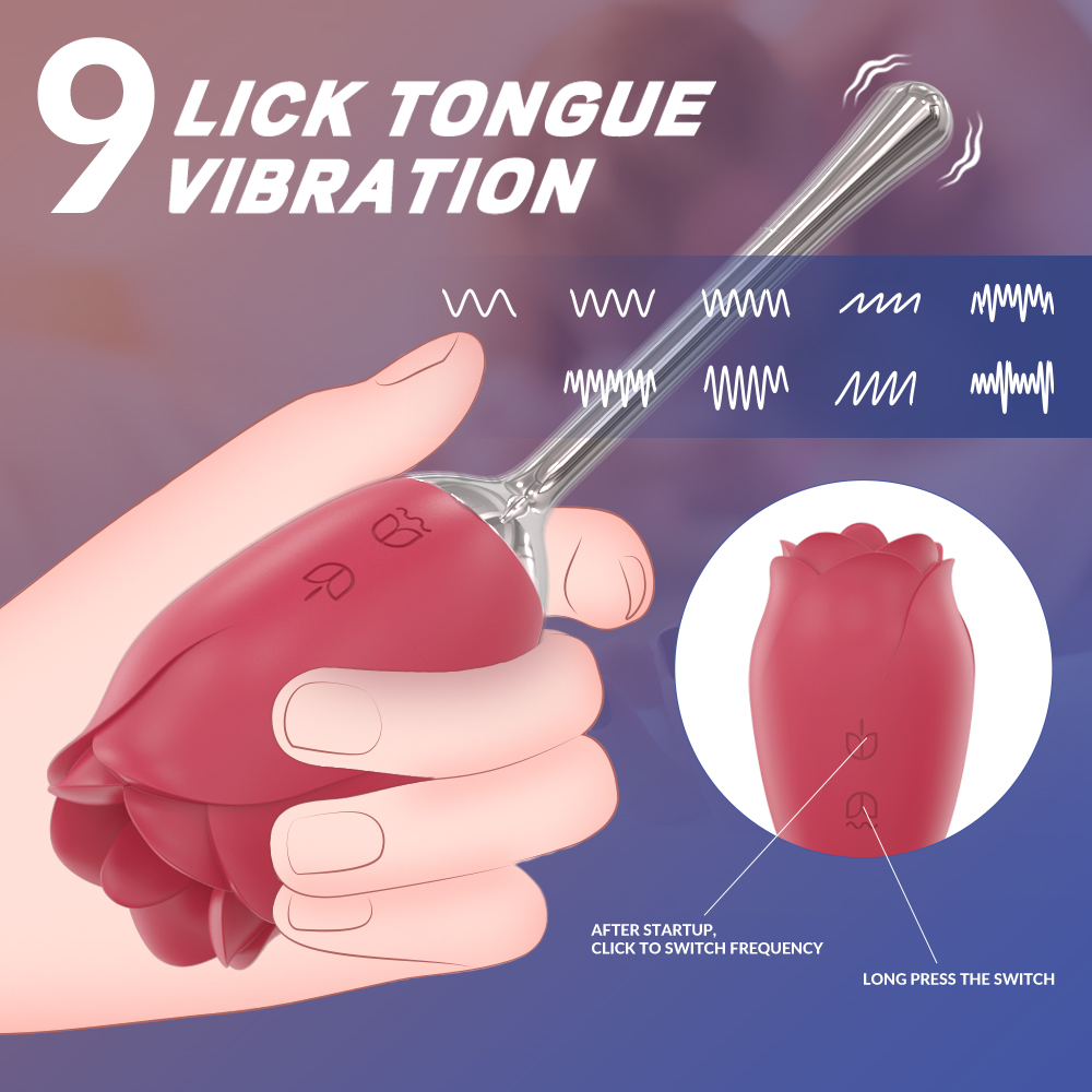 Rose Wand Rose Tongue Vibrator