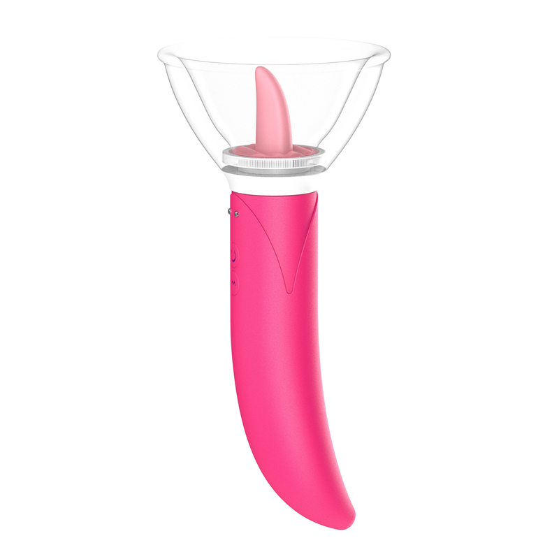 Tongue Licking Pump Clitoris G-spot Vibrator Dildo Vibrator
