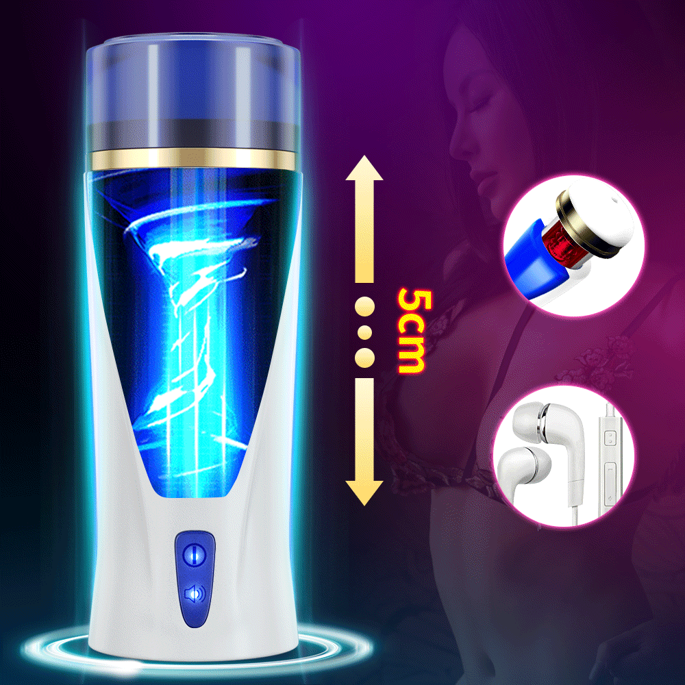 Zeus- Interactive Voice Retractable Vibration Oral Sex Masturbator Cup