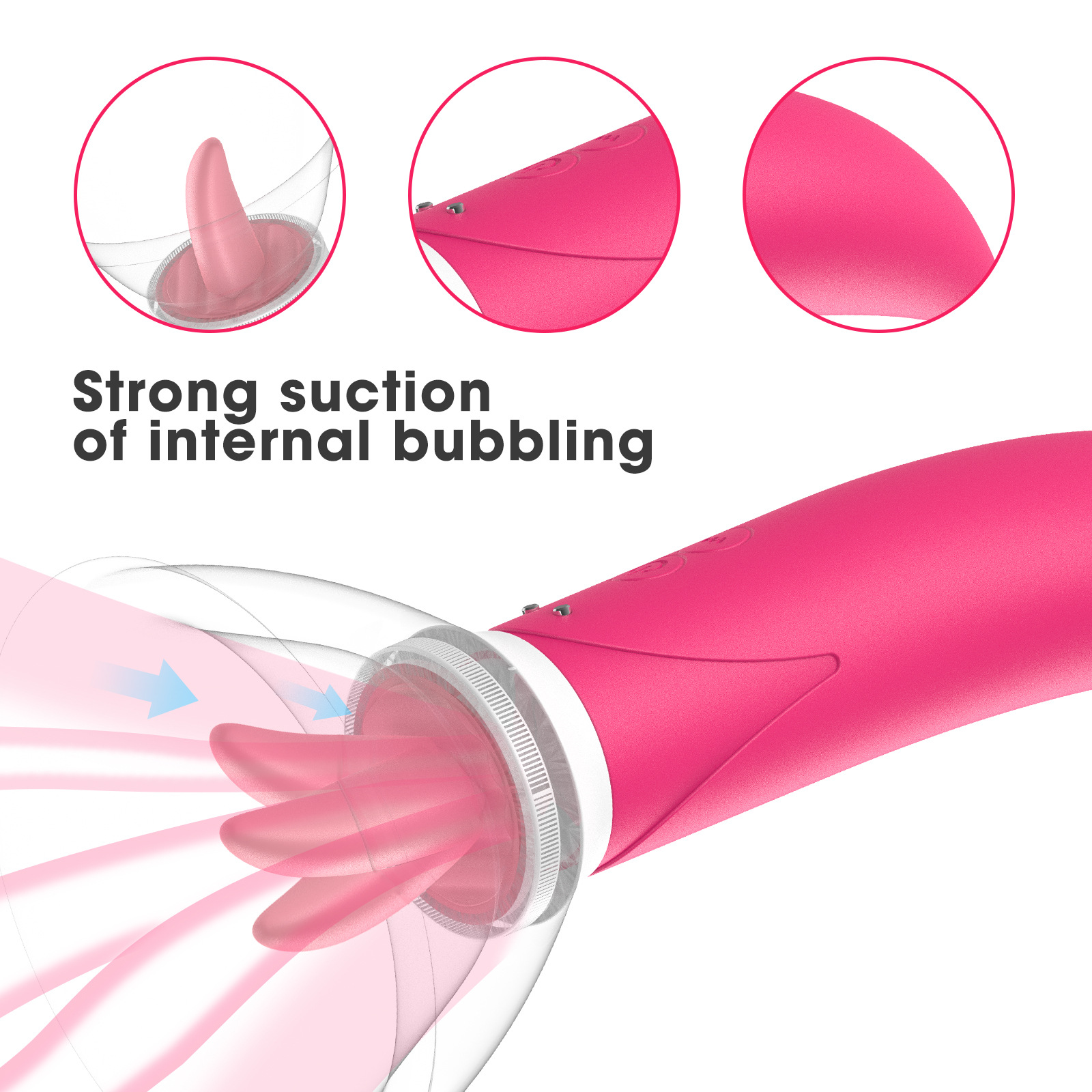 Tongue Licking Pump Clitoris G-spot Vibrator Dildo Vibrator