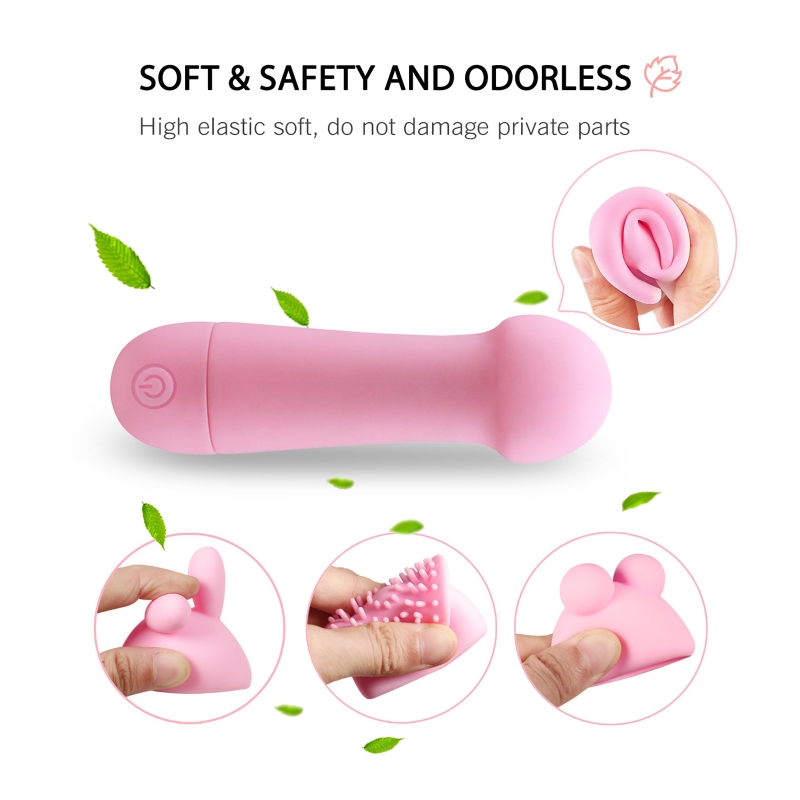 10 Frequency Vibrator G Spot Stimulator With Attachment Heads Massager